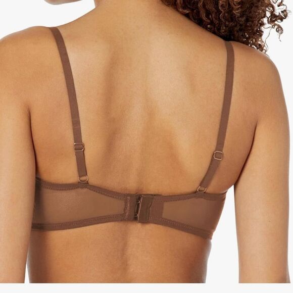 Steve Madden Women's Mesh Balconette Bra Brown - Picture 2 of 2